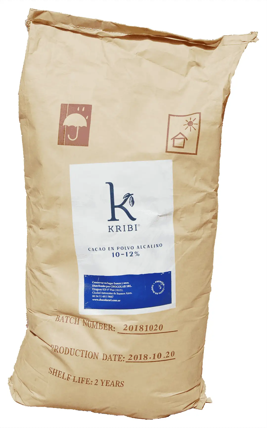 CACAO EN POLVO ALCALINO KRIBI 10-12% BOLSA 25 KG