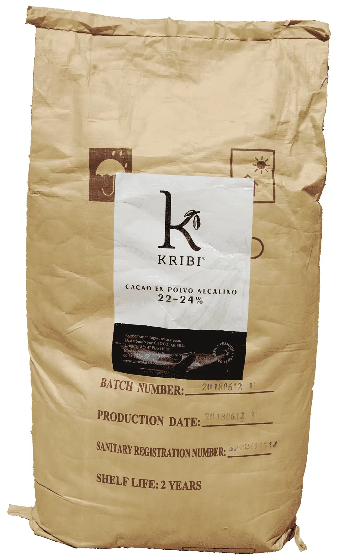 CACAO EN POLVO ALCALINO KRIBI 22-24% BOLSA 25 KG