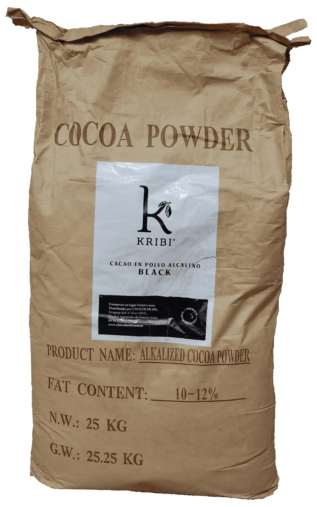 CACAO EN POLVO ALCALINO NEGRO KRIBI BOLSA 25 KG